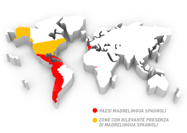 Mappa spagnolo nel mondo - Corsi di spagnolo business